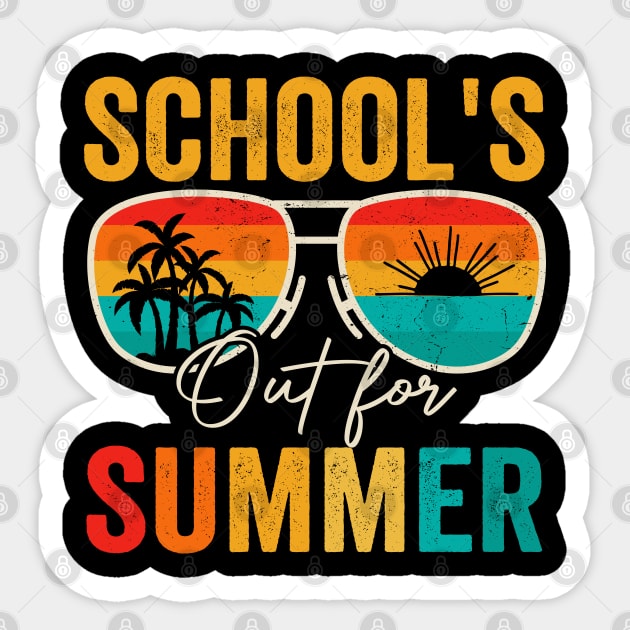 schools out for summer Sticker by Crayoon